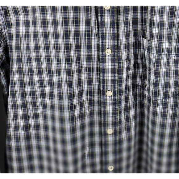 Aeropostale Authentic Fit Plaid Long Sleeve Button Down Shirt Men Small Blue - Picture 4 of 6